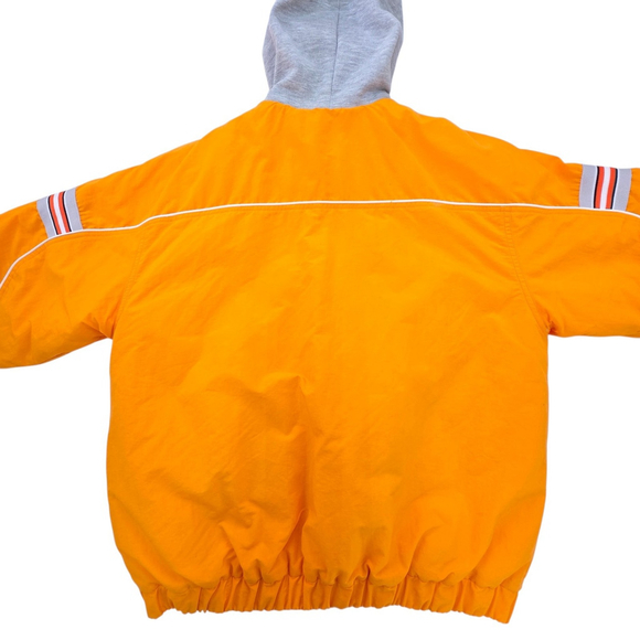 Vintage Techno Moto Nike Hooded Jacket Men’s Medium Orange Puffer Track Zip Y2K - Picture 6 of 12